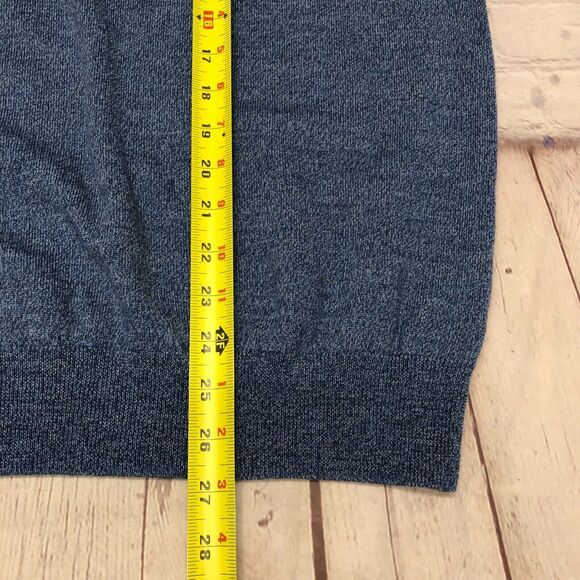 Express Men Modern Fit Extra Fine Merino Wool Sweater Size Large Blue B297 -21 - Picture 3 of 12